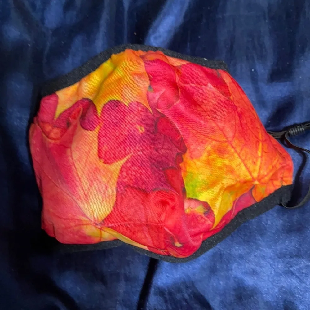 6/$20 New Autumn leaf face mask